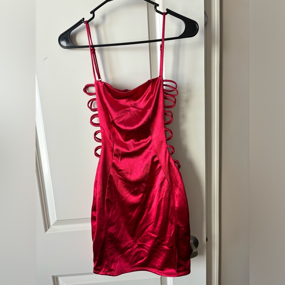 SPICY RED MINI DRESS